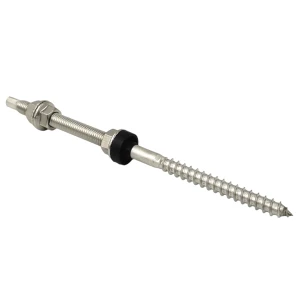 Vis à double filetage pour la fixation de modules solaires en acier A2 M12 x 250