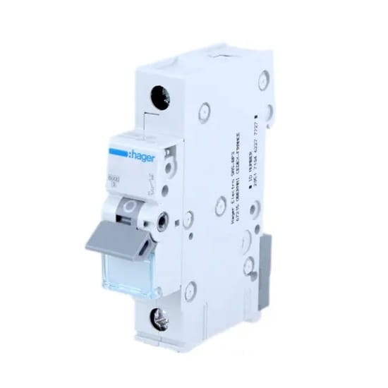 Overstroomschakelaar B 16A 1P 6kA MBN116E HAGER GPV-401-26