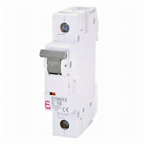 Overstroomschakelaar B 16A 1P 6kA ETIMAT6 002111516 ETI GPV-401-31