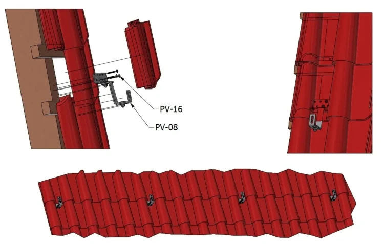 T-haak 120 mm (4-4-4) breedte 50 soorten.1.4016 verstelbare VARIO PV-08-41 (3)