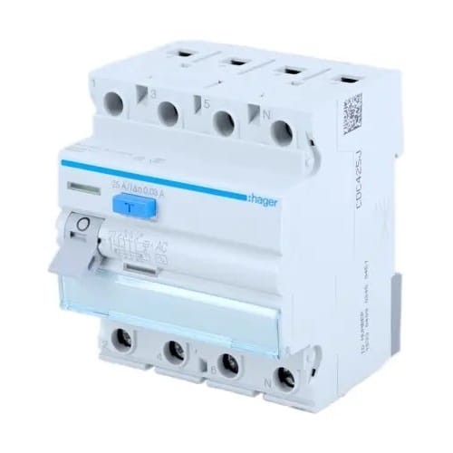 Hager Disjoncteur à courant résiduel 4P 40A 30mA AC type GPV-401-36