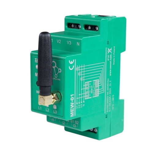 Zamel WI-FI 3F+N elektriciteitsmonitor voor fotovoltaïsche panelen GPV-401-40