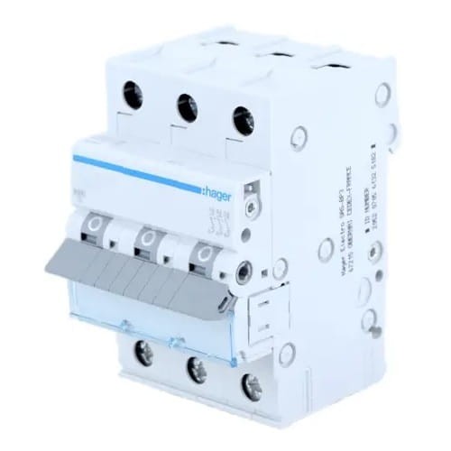 Hager Disjoncteur de surintensité C 20A 3P 6kA GPV-401-52