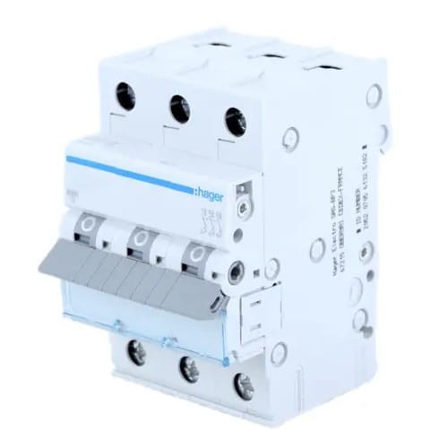 Hager Disjoncteur de surintensité B 20A 3P 6kA GPV-401-54