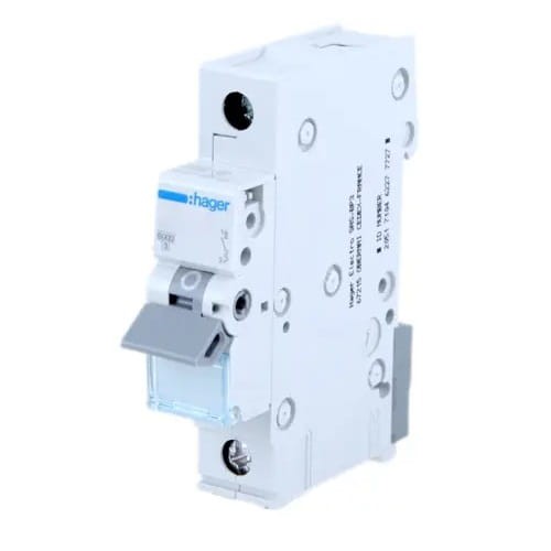 Hager Overstroomschakelaar B 20A 1P 6kA GPV-401-56