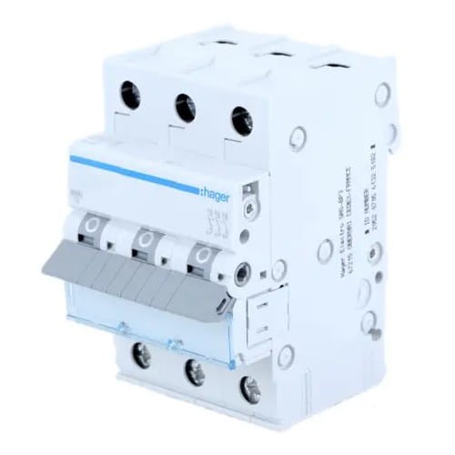 Hager Disjoncteur de surintensité C 25A 3P 6kA GPV-401-59