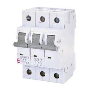 Disjoncteur ETI 3P 16A courbe B 6kA