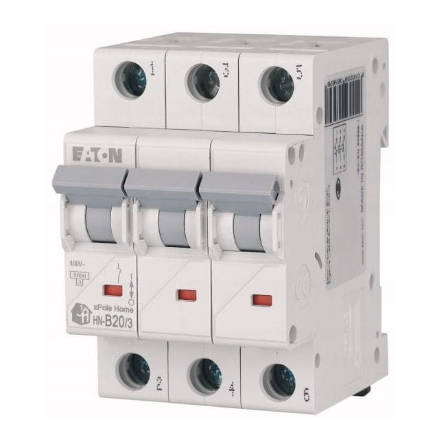 Eaton Disjoncteur de surintensité B 20A 3P 6kA GPV-401-67