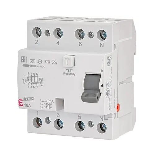 ETI Aardlekschakelaar 4P 40A 30mA AC type GPV-401-73