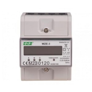 F&F Filipowski Compteur d'électricité triphasé 80A MID