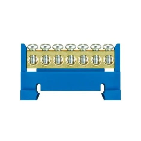 Pawbol Nul klemmenstrook voor rail -7 blauw - lage basis GPV-401-98