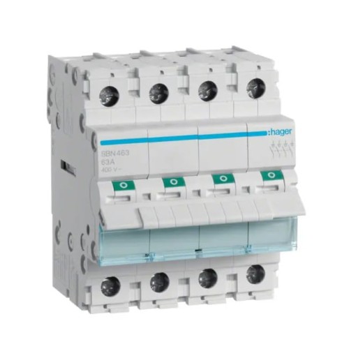 Hager Werkschakelaar 3-fasige 4P 63A 400V AC GPV-401-106