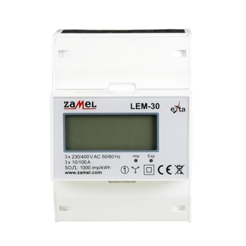 Zamel Elektriciteitsmeter 3-fasige 100A LCD GPV-401-109