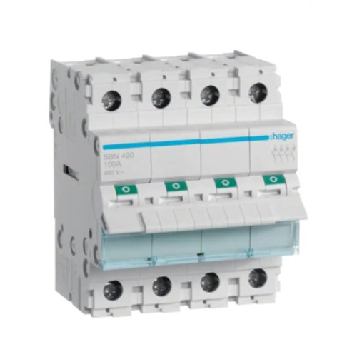 Hager Werkschakelaar 3-fasige 4P 100A 400V AC GPV-401-120