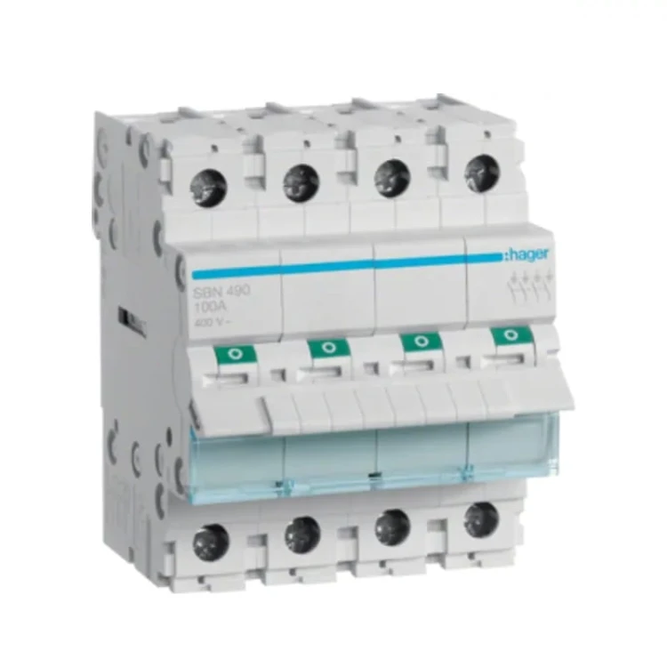 Hager Interrupteur-sectionneur triphasé 4P 100A 400V AC GPV-401-120
