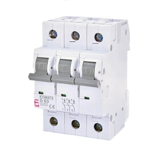 ETI Disjoncteur de surintensité B 25A 3P 6kA GPV-401-125
