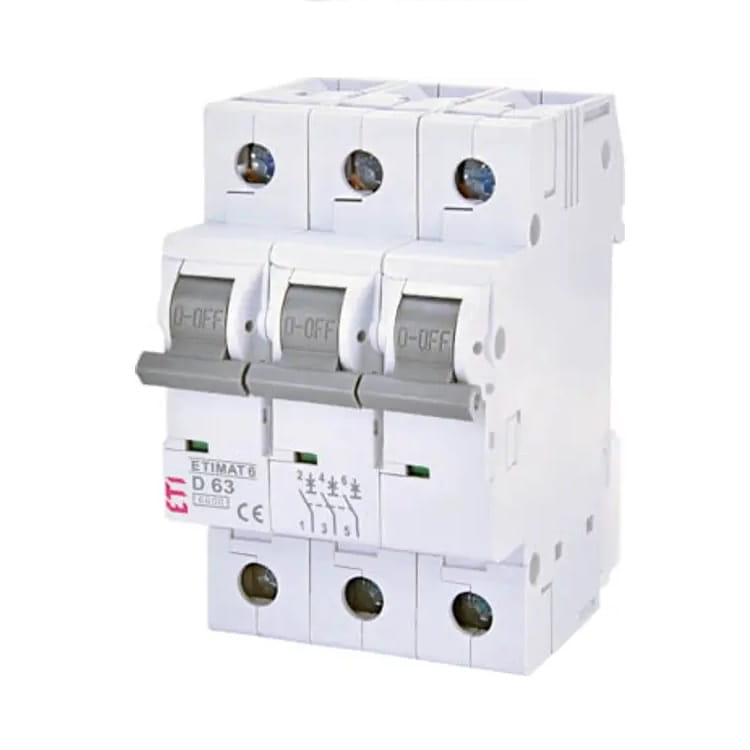 ETI Disjoncteur de surintensité B 25A 3P 6kA GPV-401-125