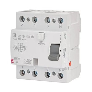 ETI Aardlekschakelaar 4P 25A 30mA typ AC