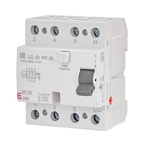 ETI Aardlekschakelaar 4P 25A 30mA typ AC GPV-401-137