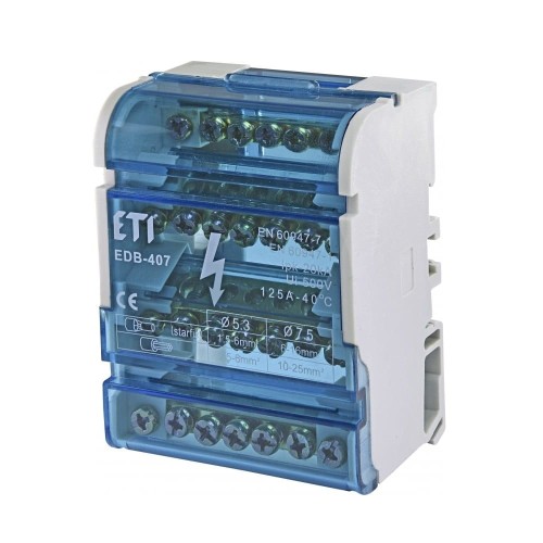 ETI Schakelblok 4-polig 125A 7-polig GPV-401-144