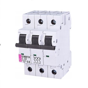 ETI Disjoncteur de surintensité C 32A 3P 10kA