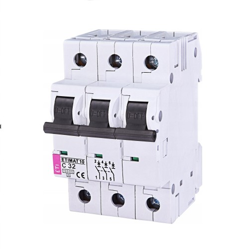ETI Disjoncteur de surintensité C 32A 3P 10kA GPV-401-167