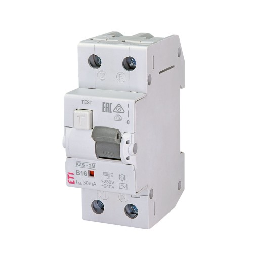 ETI Disjoncteur à courant résiduel avec dispositif de surintensité B 16A 1P+N 30mA type AC GPV-401-173