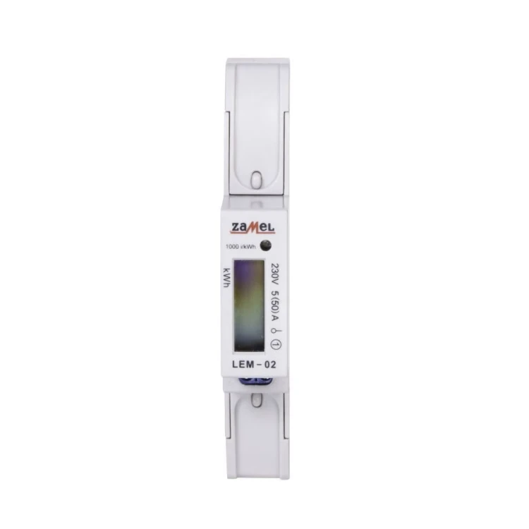 Zamel Compteur d'électricité monophasé LCD 50 A 1-MOD GPV-401-184