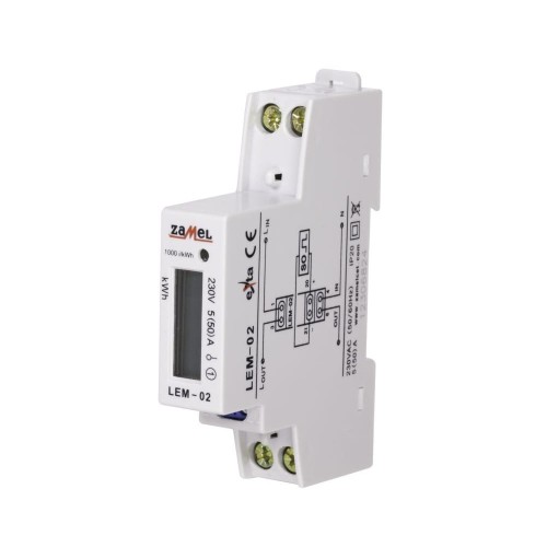 Zamel Elektriciteitsmeter 1-fase LCD 50 A 1-MOD GPV-401-184 (2)