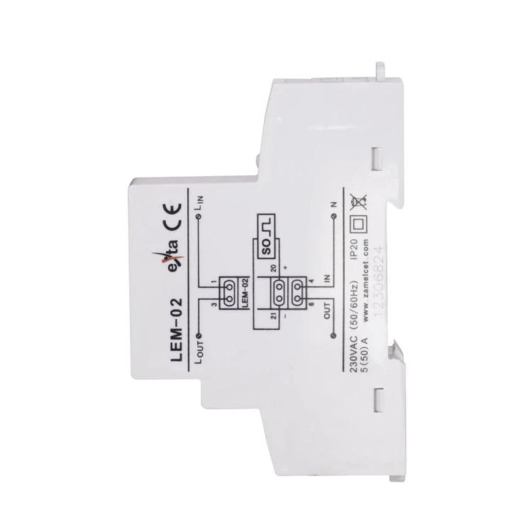 Zamel Compteur d'électricité monophasé LCD 50 A 1-MOD GPV-401-184 (3)