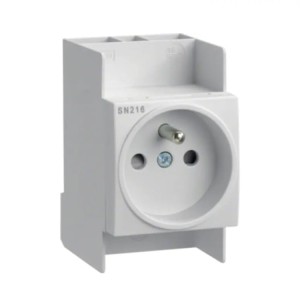 Hager Prise pour rail DIN 10-16A 250V broches de mise à la terre enfichables