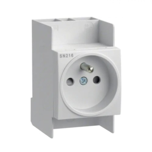 Hager Contactdoos voor rail DIN 10-16A 250V plug-in aardingspennen GPV-401-193