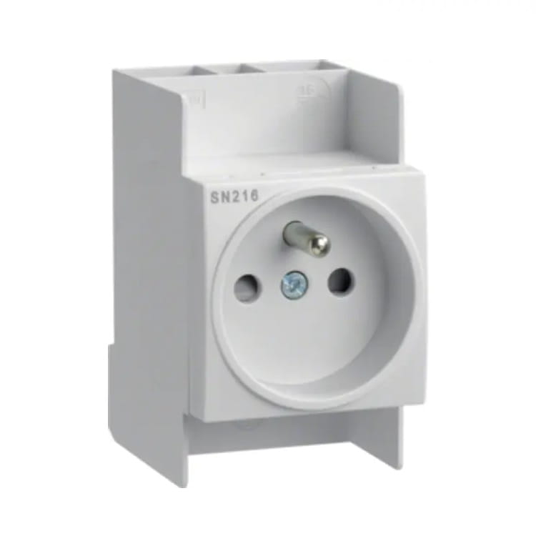 Hager Prise pour rail DIN 10-16A 250V broches de mise à la terre enfichables GPV-401-193