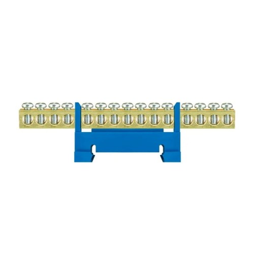 Pawbol Nul klemmenstrook voor rail -15 blauw - lage basis GPV-401-201