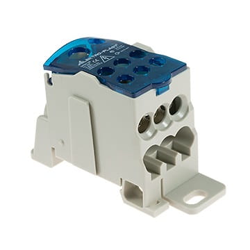 ELEKTRO-PLAST Bloc de commutation 1 pôle 125A TH35 bleu UKK-125 GPV-401-214