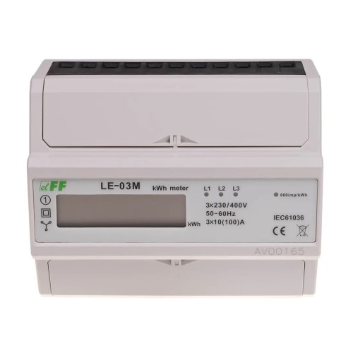 F&F FILIPOWSKI Compteur d'électricité triphasé 100A LE-03M GPV-401-215