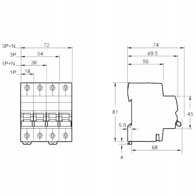 Schneider Electric Disjoncteur de surintensité B 16A 1P 6kA iC60N Acti9 GPV-401-220 (3)