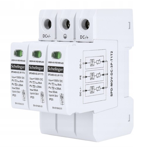 Schelinger Overspanningsbeveiliging 3P 8kA DC 1000V GPV-401-24
