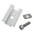 Pince centrale H25 L50 brute avec vis M8x20 et insert pour panneaux de 30mm PV-04-16 (2)