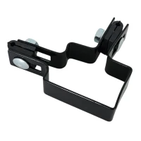 Collier d'angle pour panneaux de clôture 40x60 mm noir