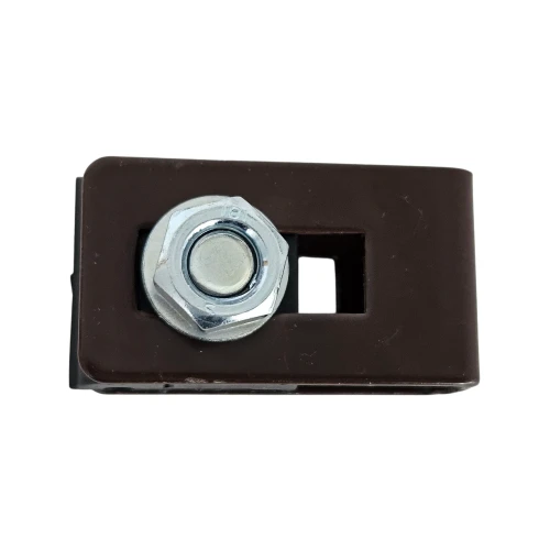 Collier universel support connecteur pour panneaux de clôture brun GPV-700-20
