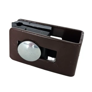 Collier universel support raccord pour panneaux de clôture brun