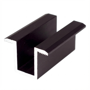 Pince centrale H24 aluminium 6060 trou M8 Anodisé