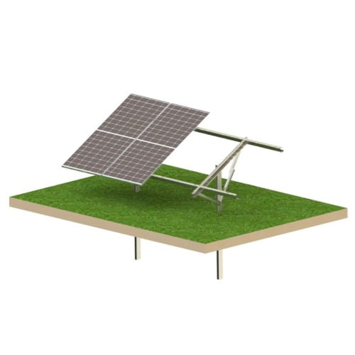 Structure photovoltaïque au sol Light 4 panneaux T1V GPV-T1V-L4 (1)