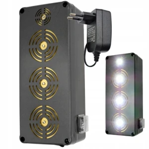 Viano King-LED OD16 Répulsif à ultrasons pour rongeurs, fouines, souris et rats