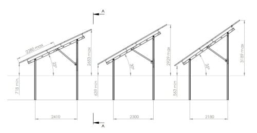 Structure photovoltaïque au sol Strong 16 panneaux N2V GPV-N2V-S16 (4)