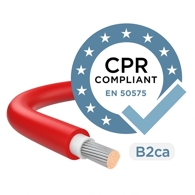 Câble pour installations photovoltaïques H1Z2Z2-K classe B2 (CPR) Rouge 6mm ININFLAMMABLE 000-114 (2)