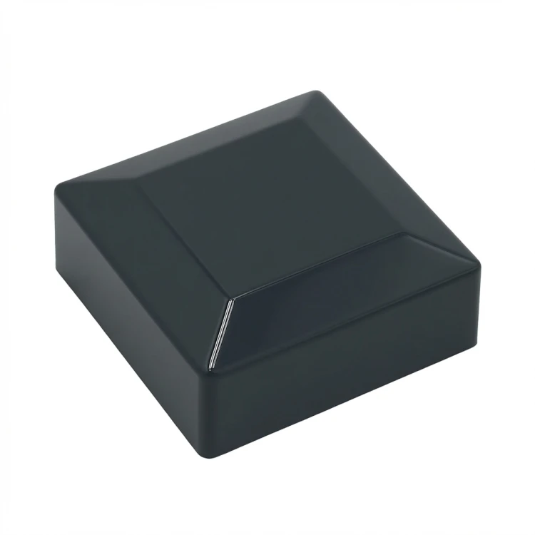 Capuchon cache embout pour poteau de clôture 80x80 graphite 000-131 (1)
