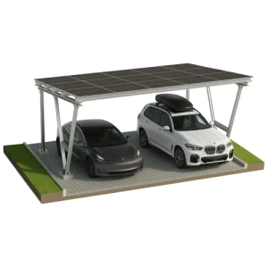 Carport Fotovoltaïsch VICA voor 2 voertuigen SOLO Zonne-overkapping