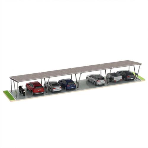 Carport Photovoltaïque VICA pour 8 véhicule Abri Solaire 4x2 modules GPV-105-08 (1)